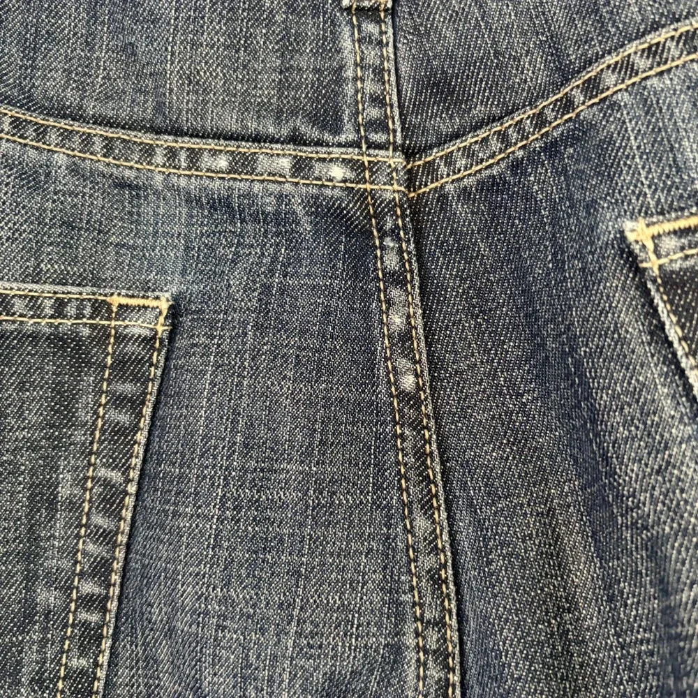 Banana Republic‎ Mens Straight Leg Button Fly Blue Jeans Dark Wash Distressed
